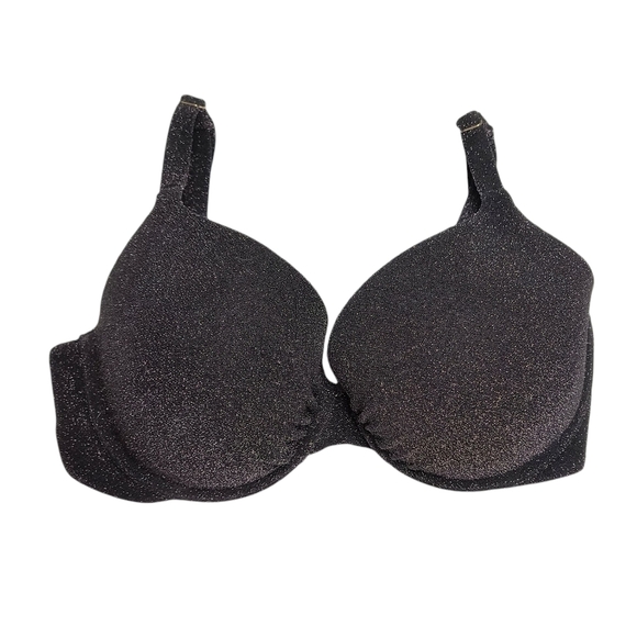 Victoria's Secret Lightly Lined Underwire Push Up Sparkle Bikini Bra Top 34DD - Picture 1 of 8